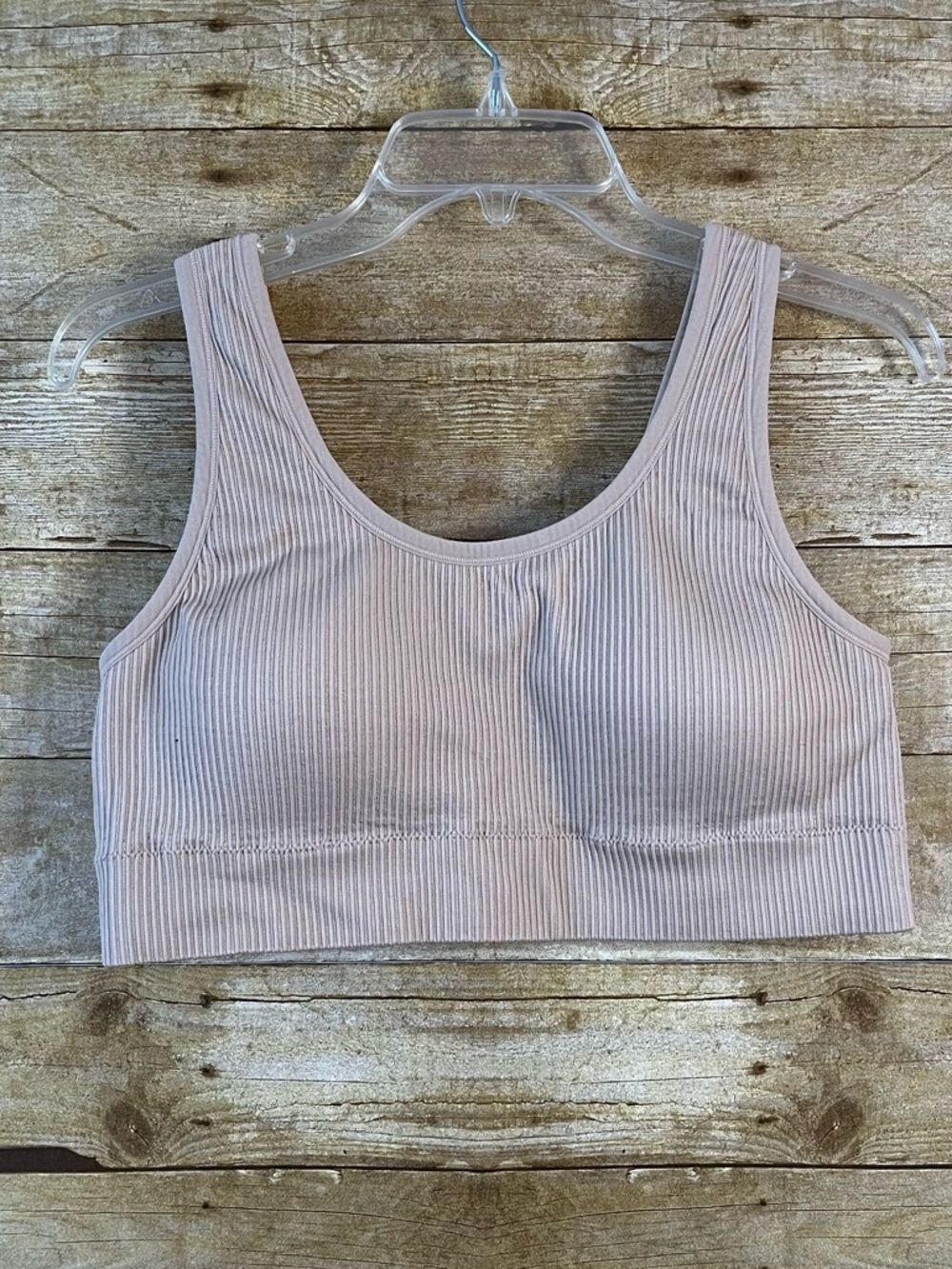 Torrid Women’s Seamless Rib Padded Bralette Wireless EUC Size 1X Beige